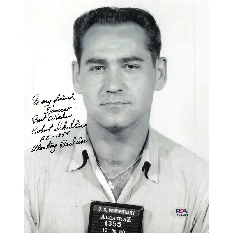 ROBERT SCHIBLINE signed 8x10 photo PSA/DNA Autographed Alcatraz