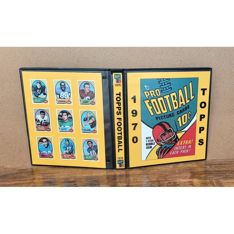 1970 Topps Football Cards Custom Made Album Binder 3 Sizes - 3548