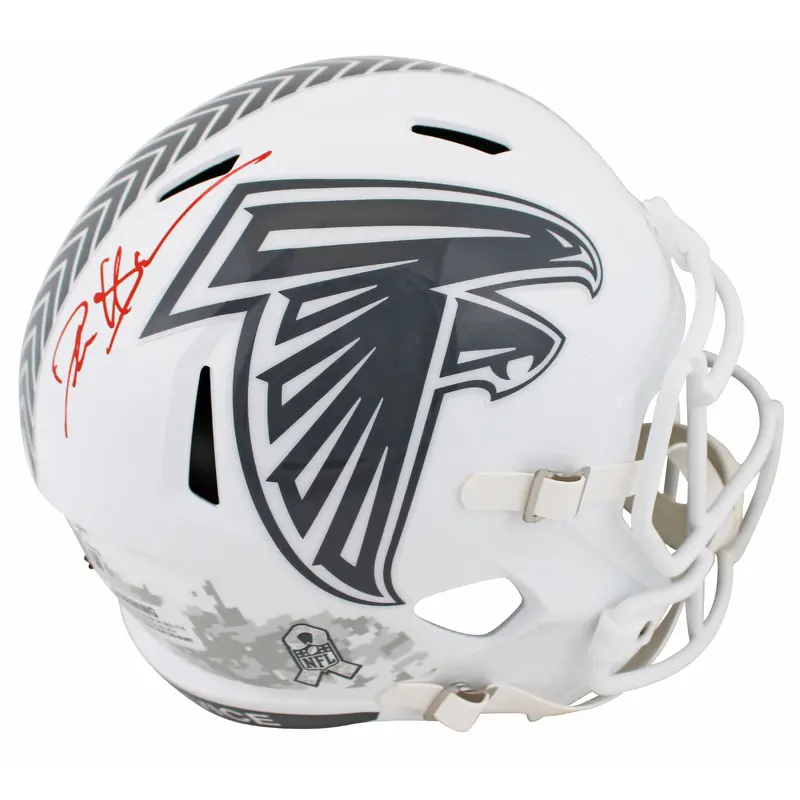 Falcons Deion Sanders Signed Salute To Service III F/S Speed Rep Helmet BAS Wit