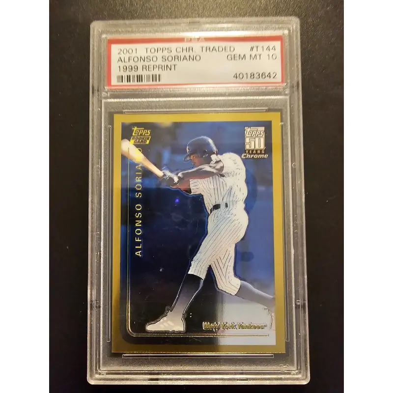 2001 Topps Traded & Rookies - 50 Years Topps Reprint - Alfonso Soriano #T144 PSA10