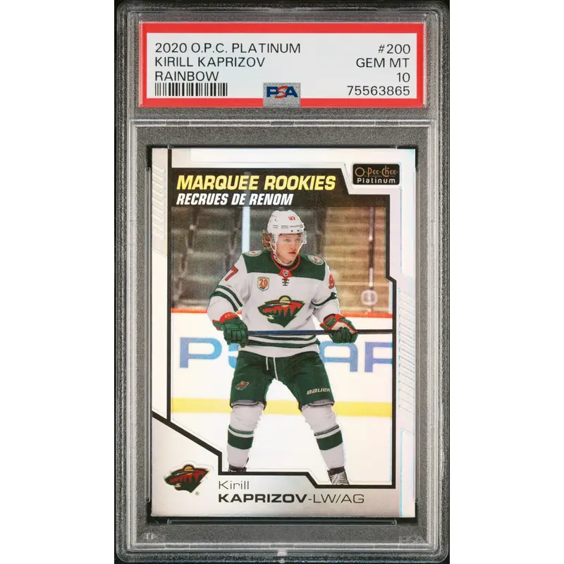 Kirill Kaprizov 2020 OPC Platinum #200 Rainbow PSA 10 Gem Mint