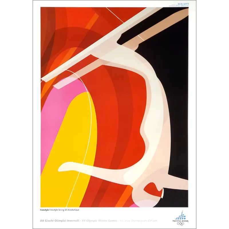 Torino 2006 Freestyle Skiing Official Event Poster - Bolaffi S.p.A.