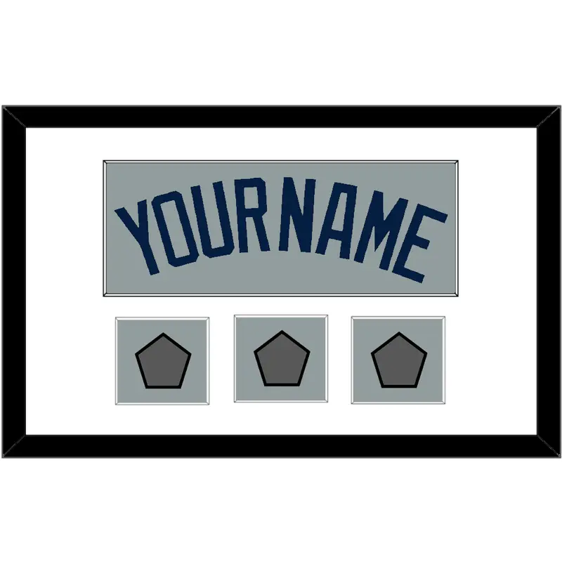 Boston Name & Three World Series Champions Patches - Road Gray (2009-2013) - Single Mat 1