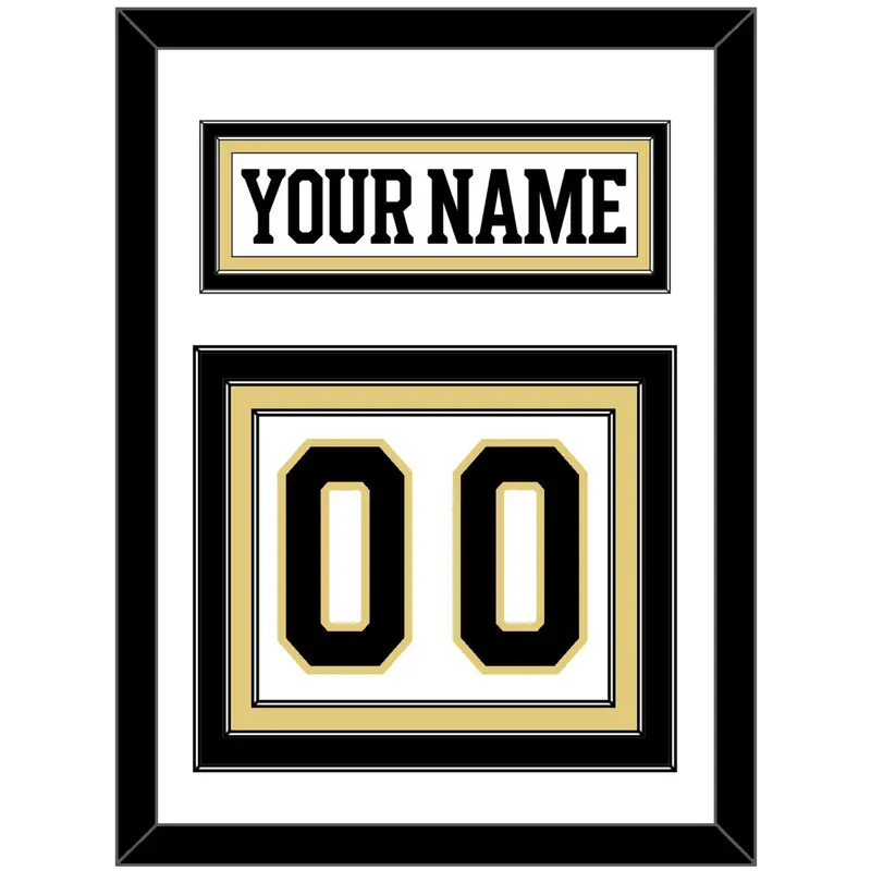 Boston Nameplate & Number (Back) - Centennial Road White - Triple Mat 1