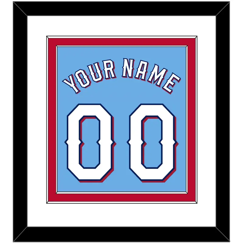 Texas Name & Number - Alternate Powder Blue (2020-2023) - Double Mat 2