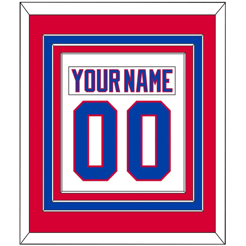 Washington Nameplate & Number (Back) Combined - Home White (1987-1995) - Triple Mat 2