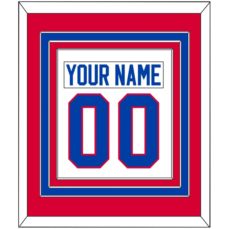 Washington Nameplate & Number (Back) Combined - Road Red (1979-1987) - Triple Mat 2