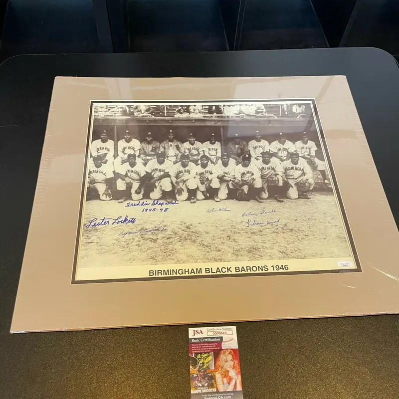 1946 Birmingham Black Barons Negro League Team Signed Large 18x24 Photo JSA COA