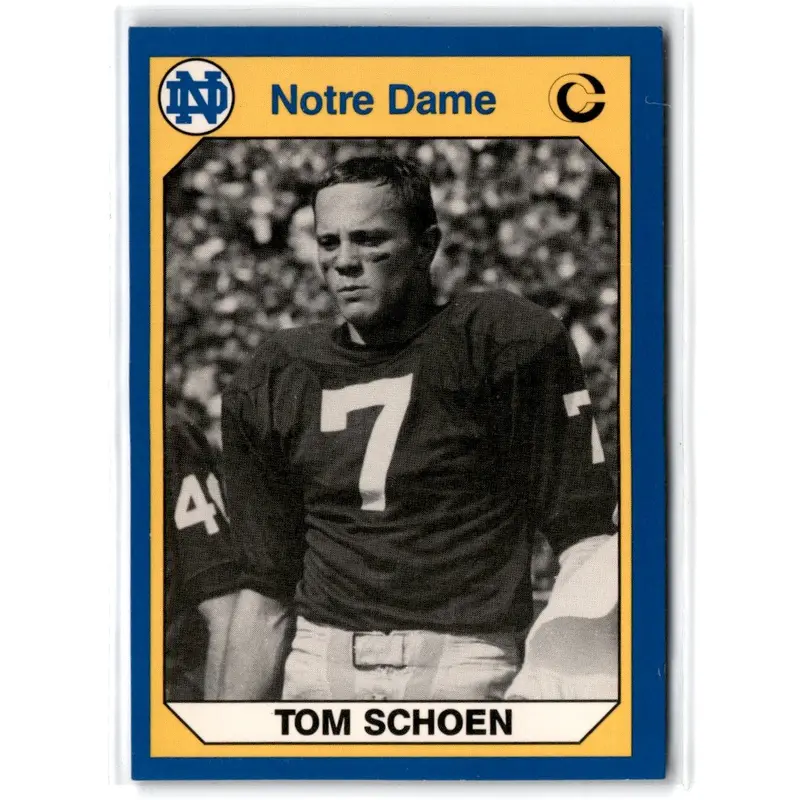 1990 Collegiate Collection Notre Dame Tom Schoen #97