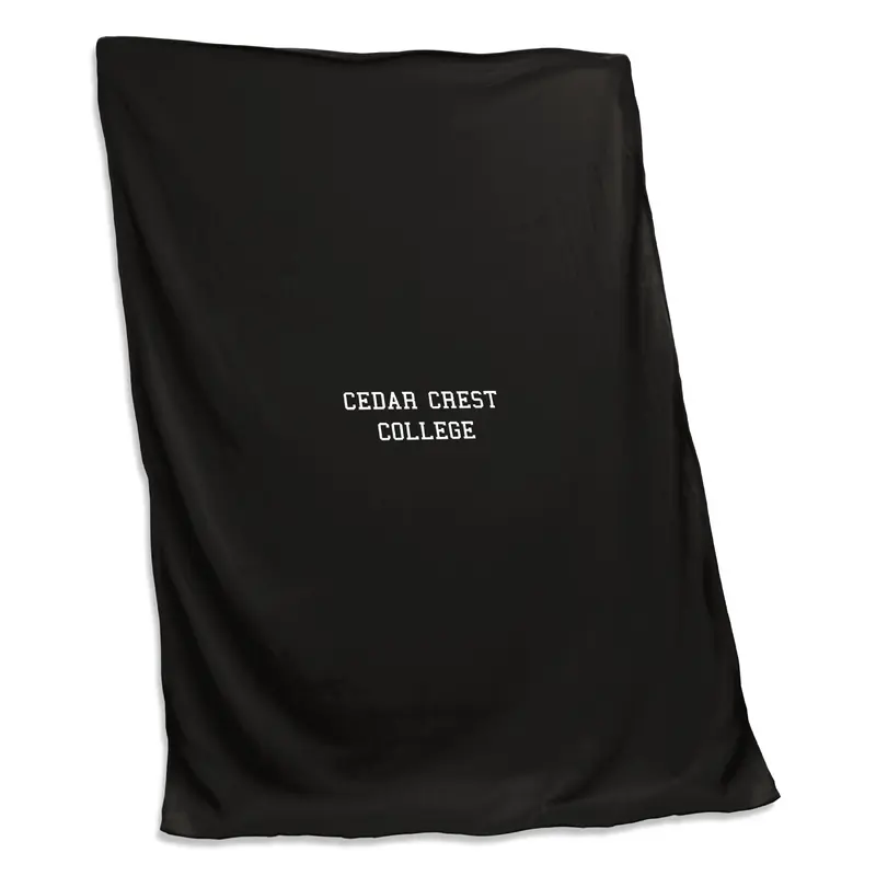Cedar Crest College Black Sweatshirt Blanket (Screened)