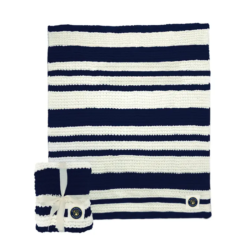 Milwaukee Brewers Cable Knit Throw 50x60