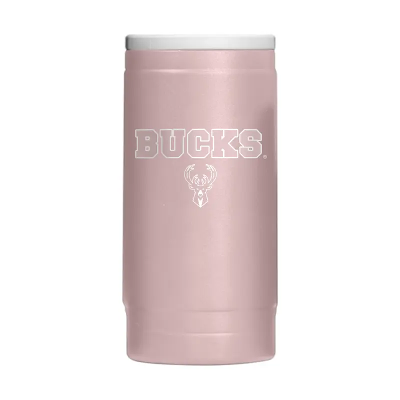 Milwaukee Bucks 12oz Stencil Powdercoat SlimCan Coolie