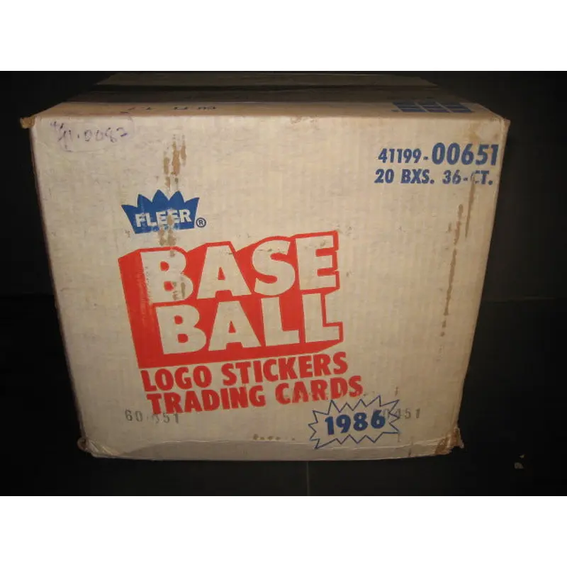 1986 Fleer Baseball Unopened Wax Case (20 Box) (BBCE)