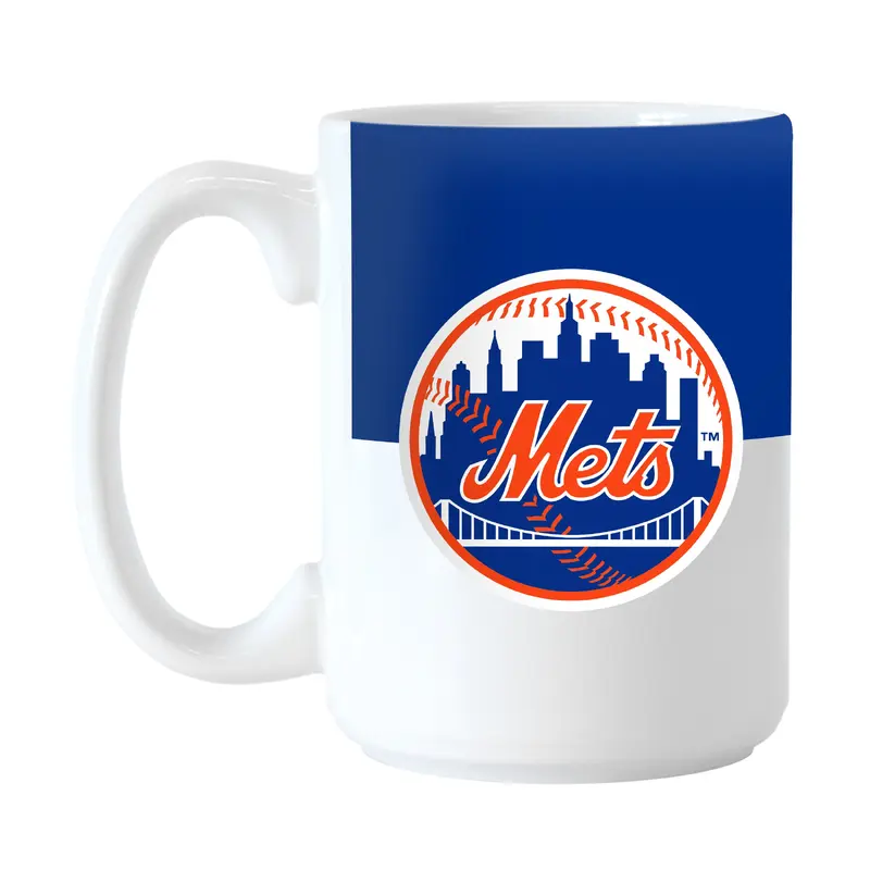 New York Mets  Color Block 15 oz Sublimated Mug