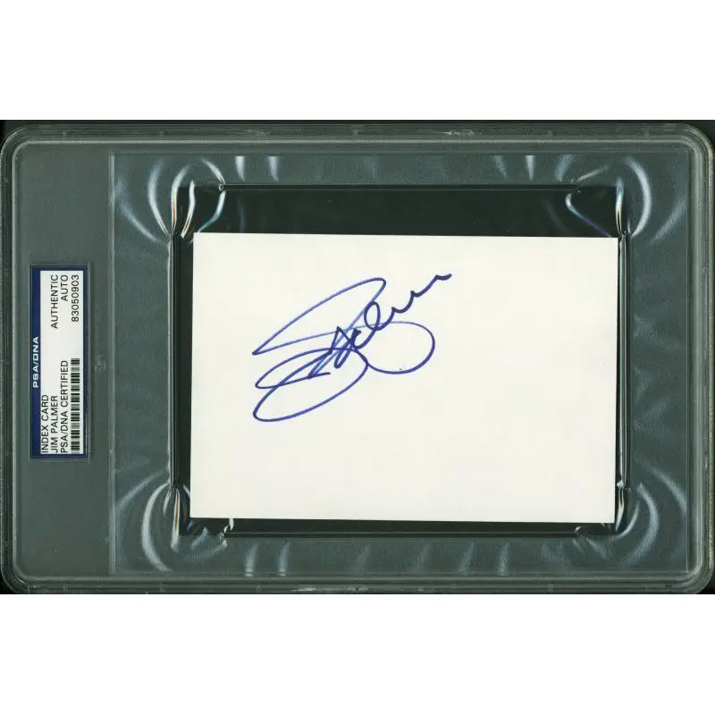 Orioles Jim Palmer Authentic Signed 4X6 Index Card Autographed PSA/DNA Slabbed