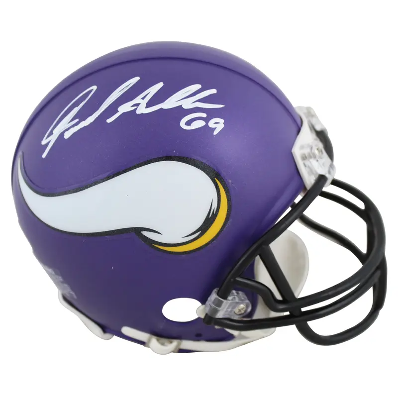 Vikings Jared Allen Authentic Signed Purple Rep Mini Helmet BAS Witnessed