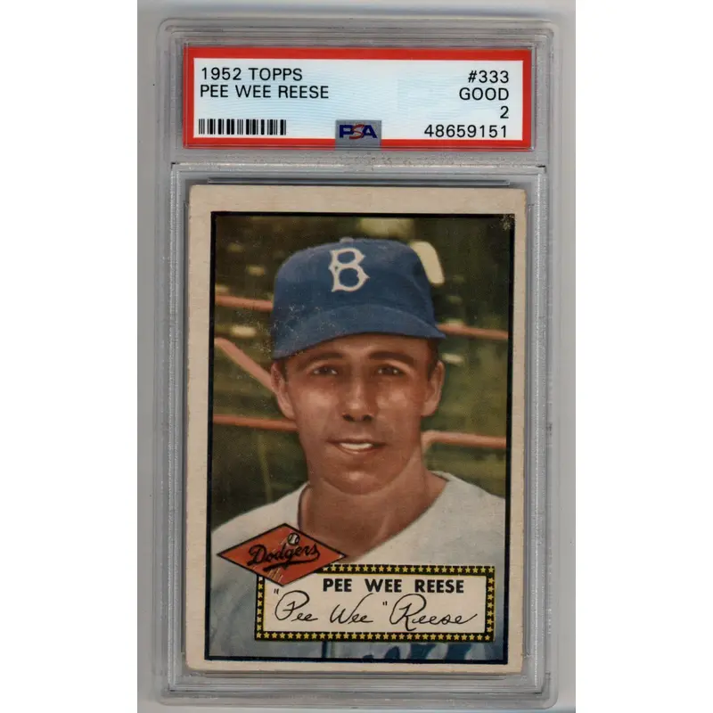 Pee Wee Reese 1952 Topps #333 PSA 2 Good