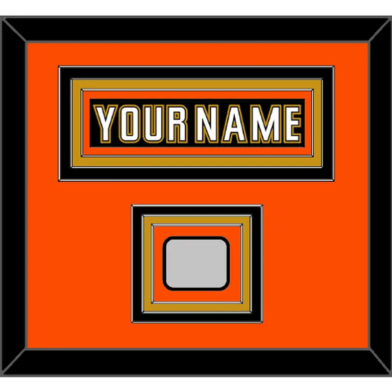 Anaheim Nameplate & Stanley Cup Finals Patch - Home Black (2006-2014) - Triple Mat 4