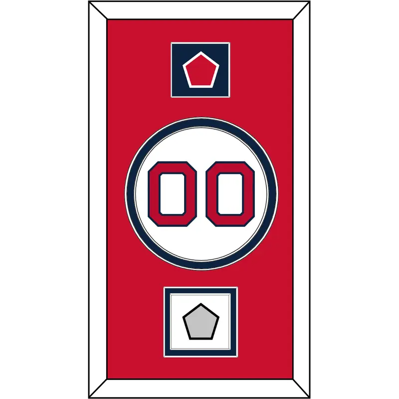 Boston Number, B Logo Hat Patch & World Series Champions Patch - Home White - Double Mat 2