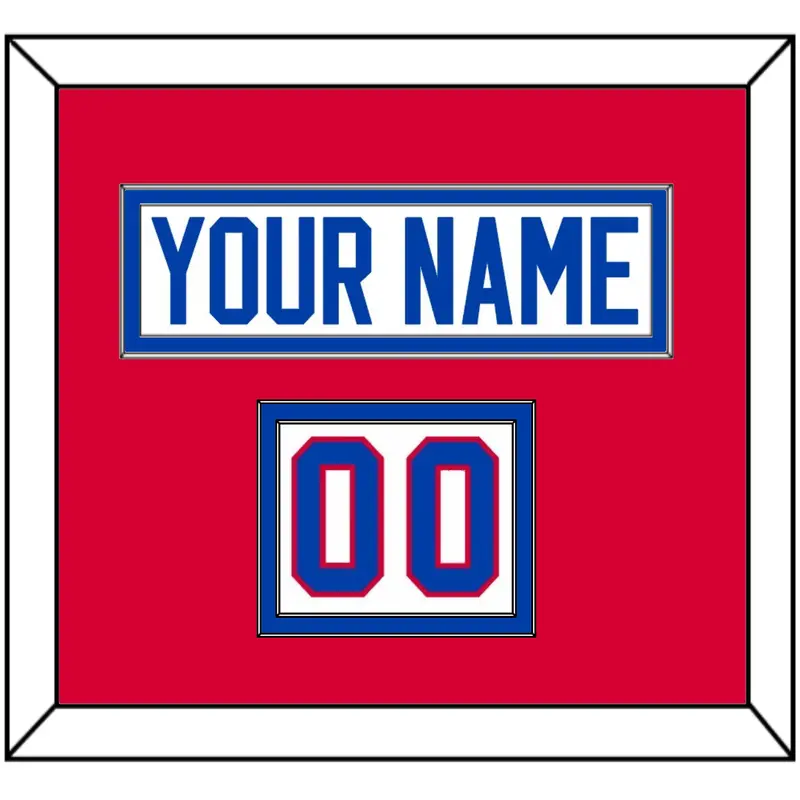 Washington Nameplate & Number (Shoulder) - Home White (1979-1987) - Double Mat 2