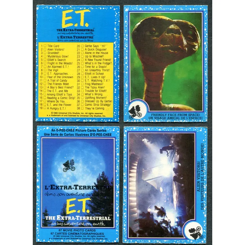 1982 OPC O-Pee-Chee E.T. Complete Set (87) NM NM/MT
