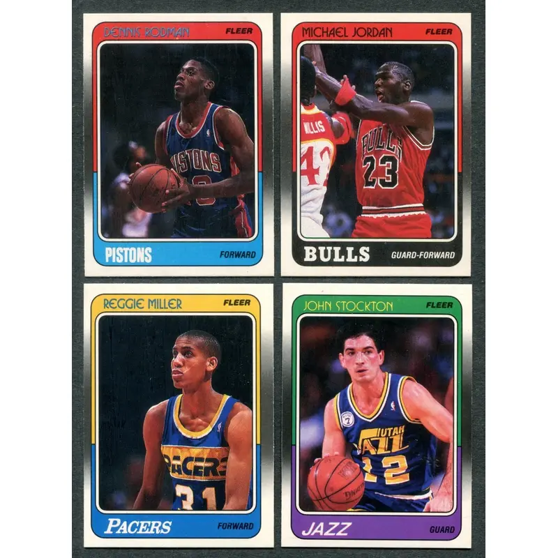 1988/89 Fleer Basketball Complete Set NM NM/MT (132) (24-352)
