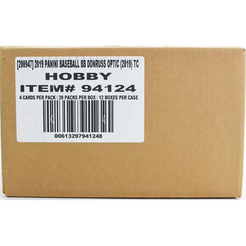 2019 Panini Donruss Optic Football 12-Box Hobby Case