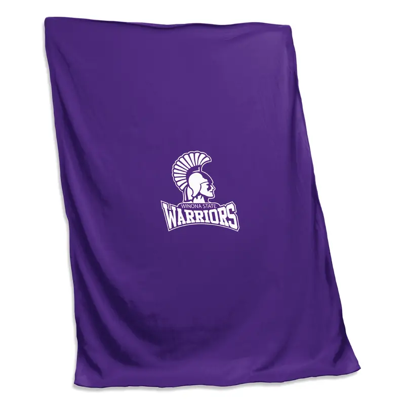 Winona State Screened Sweatshirt Blanket