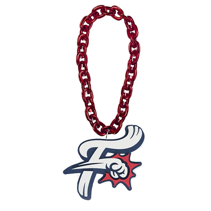 FANCHAINS Fightin Phils Red F-Fist Chain Necklace