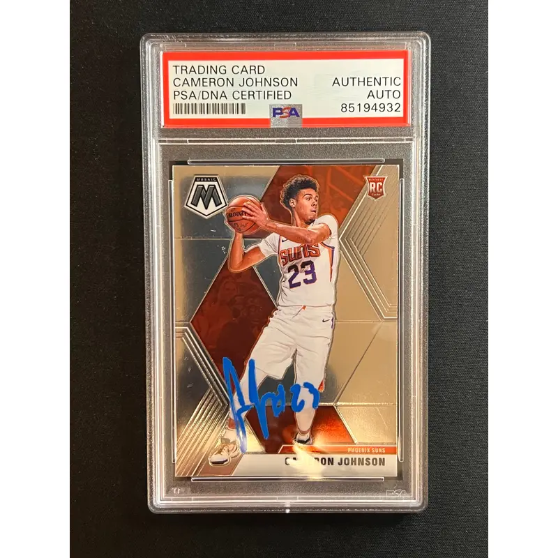 2019-20 Panini Mosaic #203 Cameron Johnson Signed Card PSA Slabbed Auto