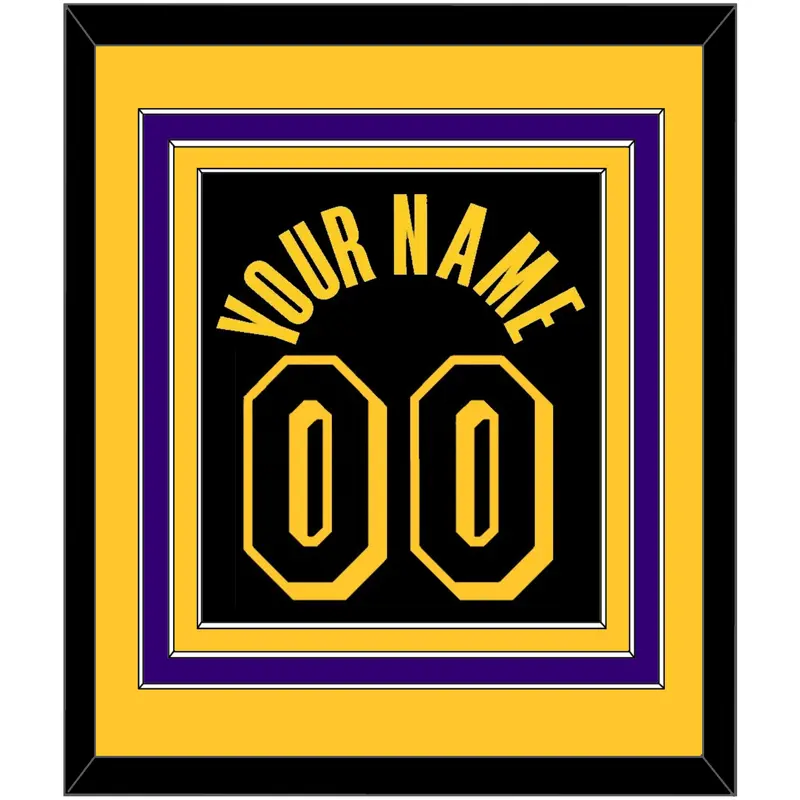 Los Angeles Name & Number - Black Mamba (2017-2018, 2020) - Triple Mat 2