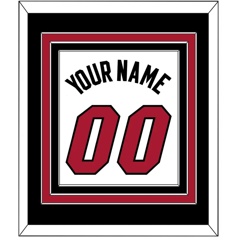 Miami Name & Number - Home White (1999-2008) - Triple Mat 3