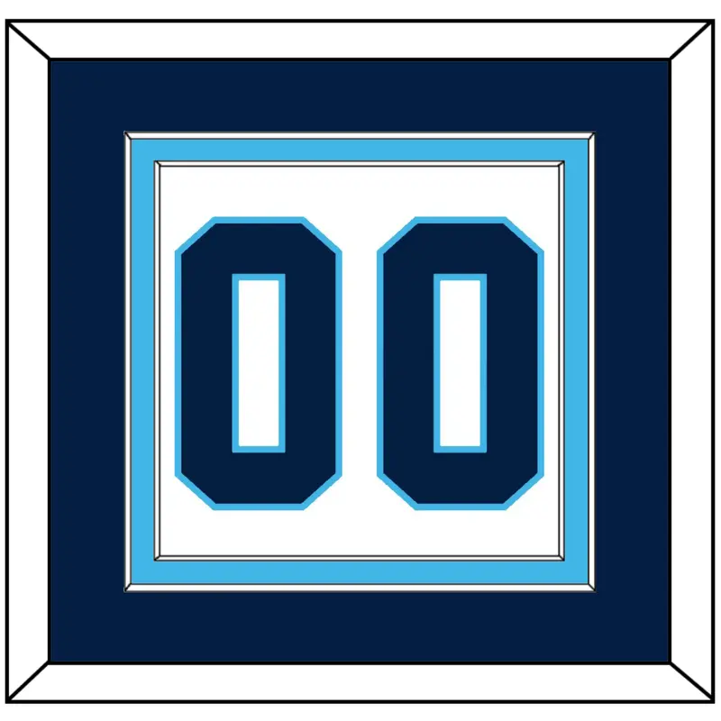 Pittsburgh Number (Back) - Road White (1968-1970) - Double Mat 4