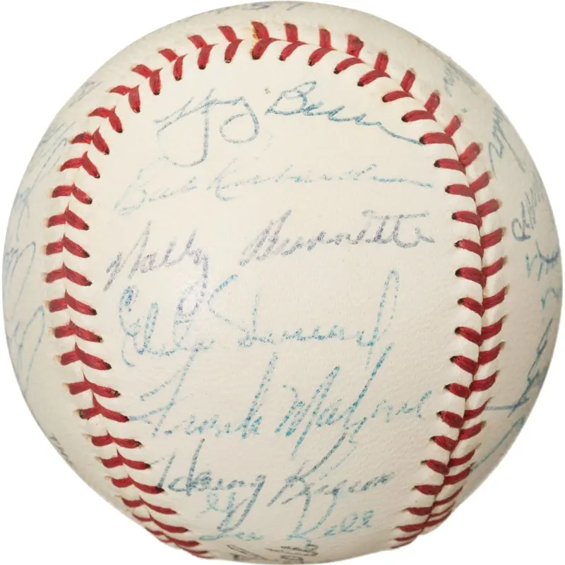 1957 All Star Game Team Signed Baseball Elston Howard Nellie Foxx Yogi Berra PSA