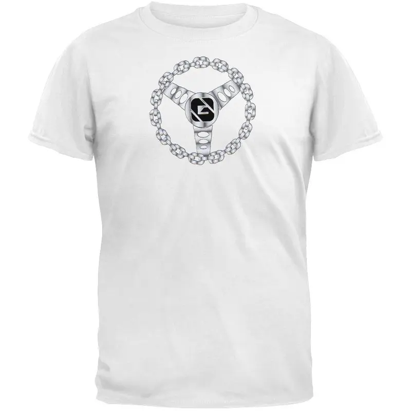 Greed Skateboard Apparel - Barrio Wheel White Adult T-Shirt