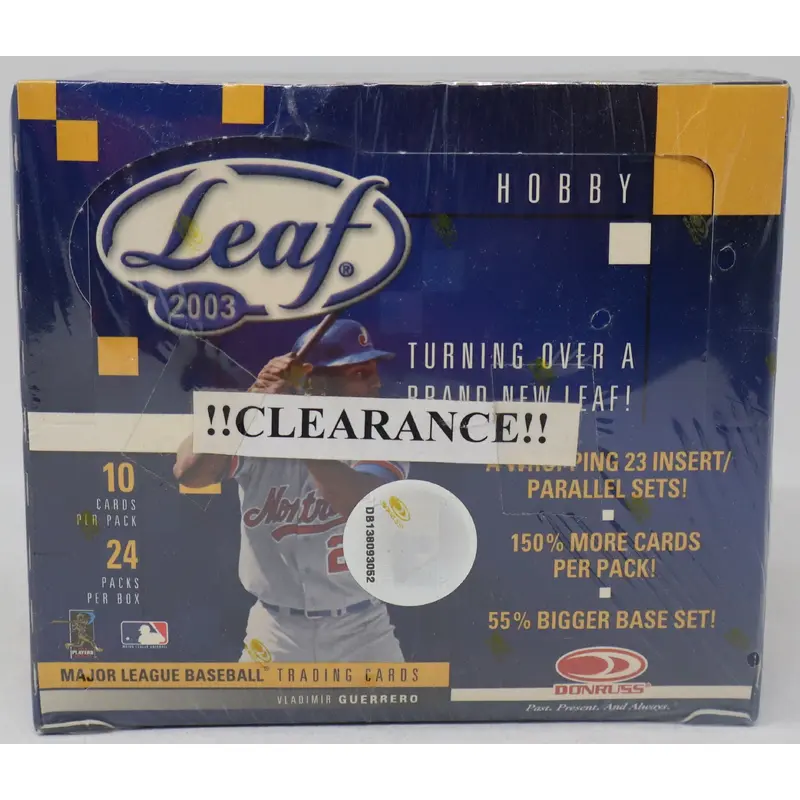 2003 Leaf Baseball Box (Hobby)