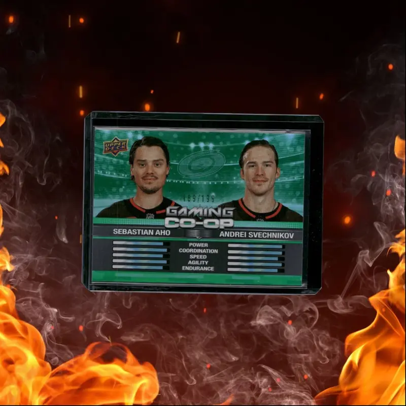 2024-25 Upper Deck Sebastian Aho / Andrei Svechnikov Gaming Co-Op Green 189/199