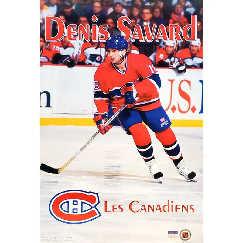 Denis Savard "Habs Action" Montreal Canadiens NHL Hockey Poster - Starline 1991