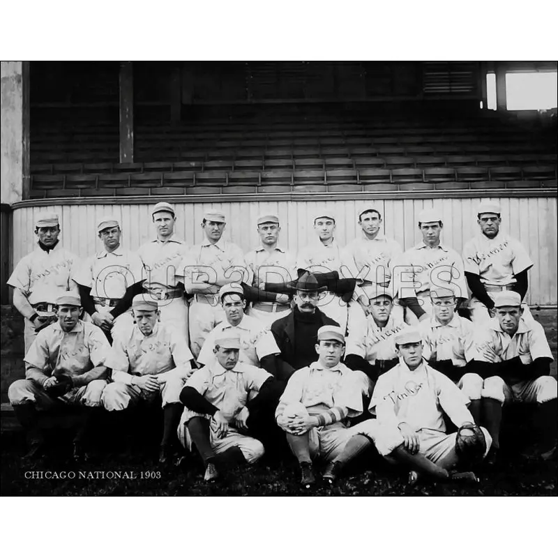 1903 Chicago Cubs 11X14 Photo - Tinker Evers Chance - 1157