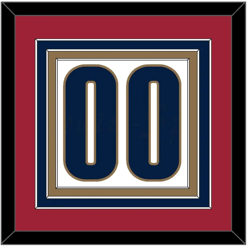 Cleveland Number - Home White (2003-2010) - Triple Mat 2