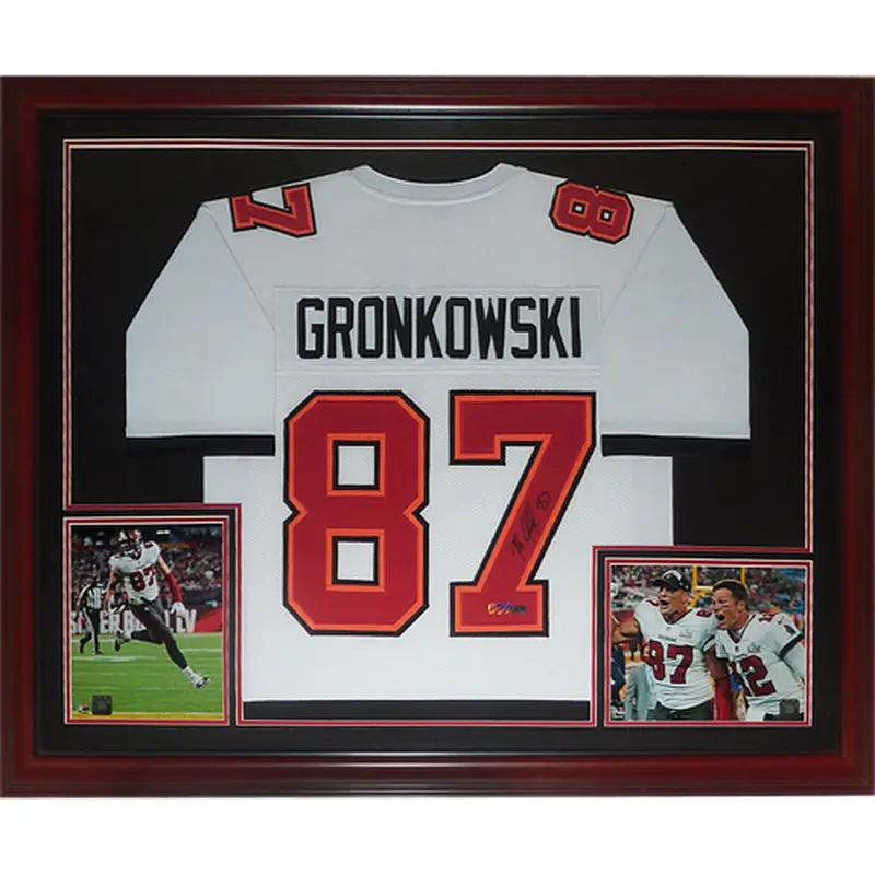 Rob Gronkowski Autographed Tampa Bay (White #87) Deluxe Framed Jersey - Radtke