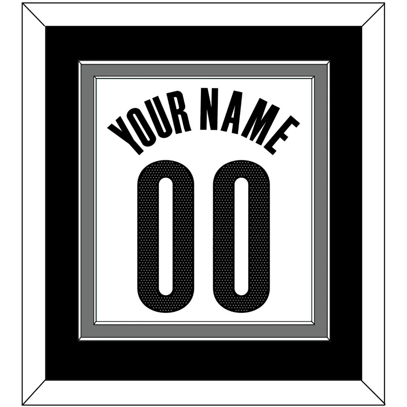 Brooklyn Name & Number - White Association - Double Mat 3