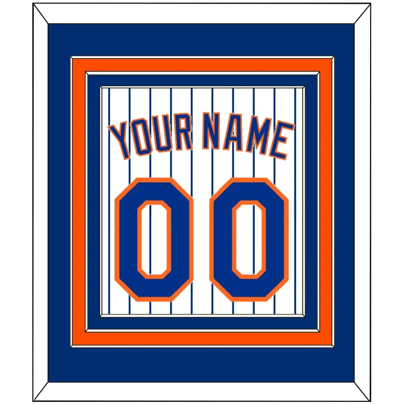 New York Name & Number - Home Pinstripes - Triple Mat 2