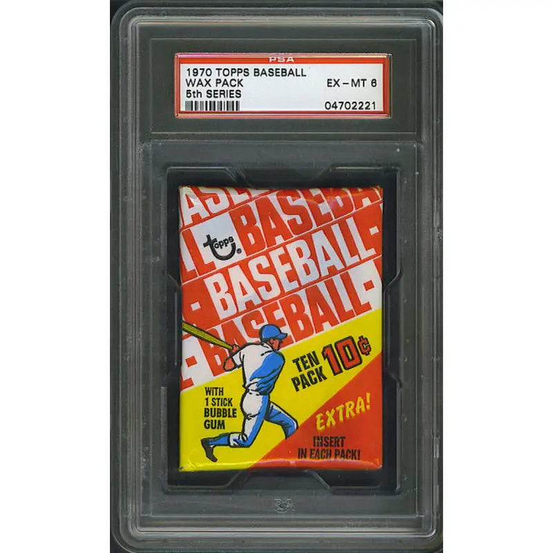 1970 Topps Baseball Unopened Series 5 Wax Pack PSA 6