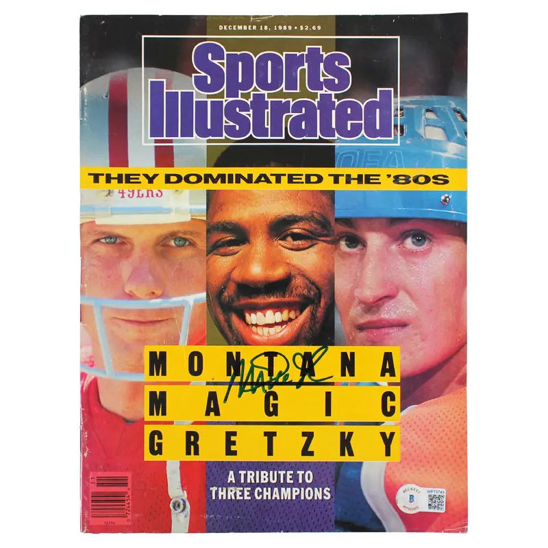 Lakers Magic Johnson Authentic Signed 1989 Sports Illustrated Magazine BAS Wit
