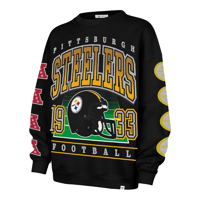 PITTSBURGH STEELERS GO BIG '47 OVERSIZED CREW WOMENS