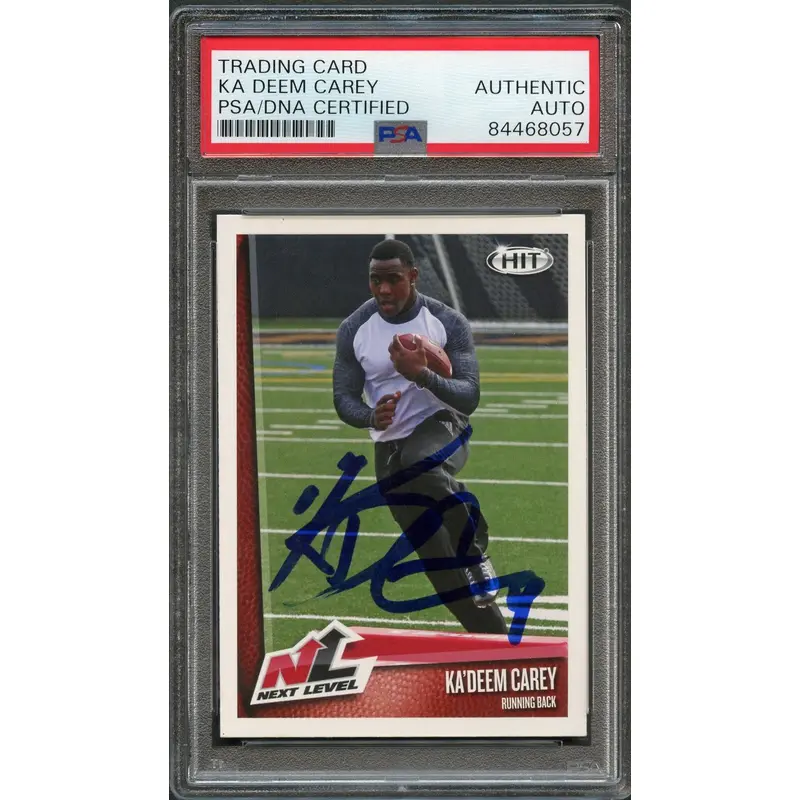 2014 SAGE HIT #65 Ka'Deem Carey Signed Card AUTO PSA Slabbed