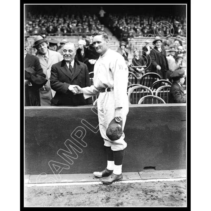 Walter Johnson Jacob Ruppert 8X10 Photo - 1925 Senators Yankees - 1843