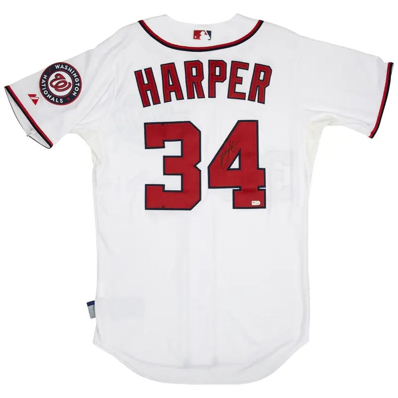 Bryce Harper Signed Authentic Washington Nationals Game Model Jersey Beckett COA