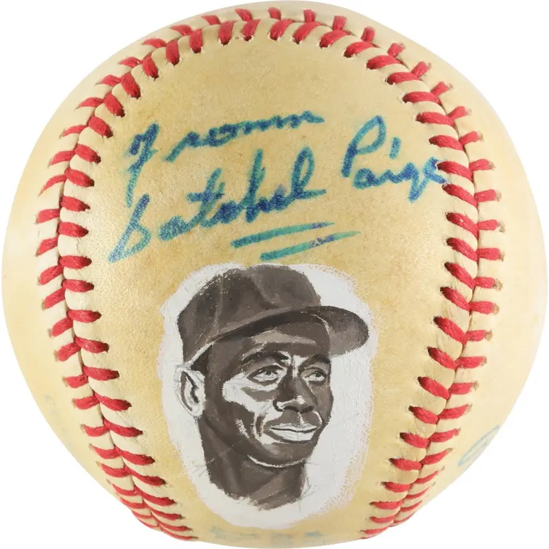 Satchel Paige Single Signed Vintage Official American League Baseball JSA COA
